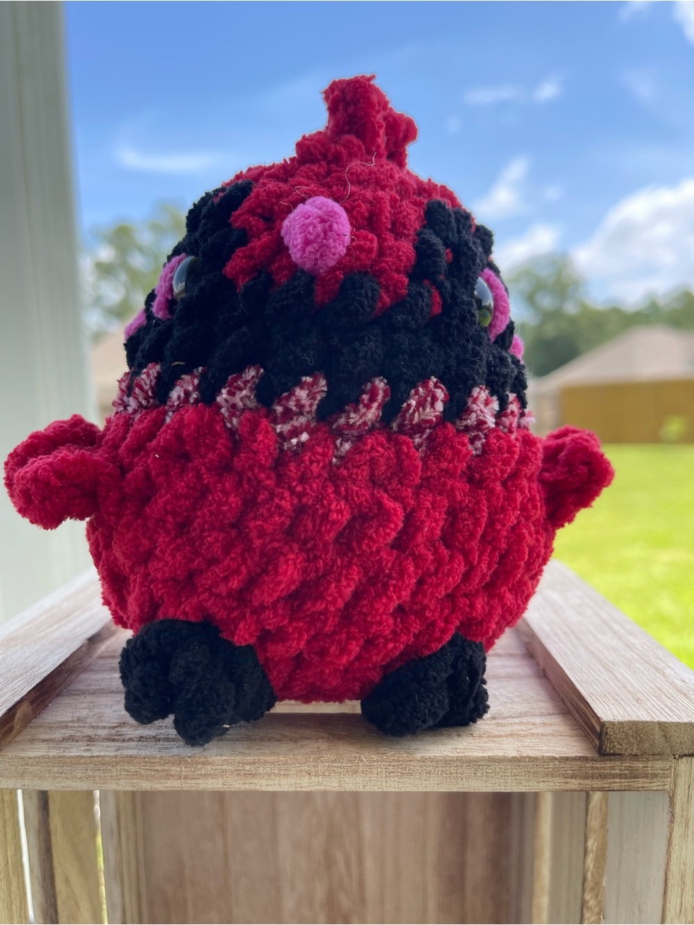 Handmade Cardinal Bird Plush Crochet